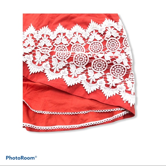 ANTHRO Floreat Walled City Skirt Crochet Lace sz 6 - Picture 9 of 10